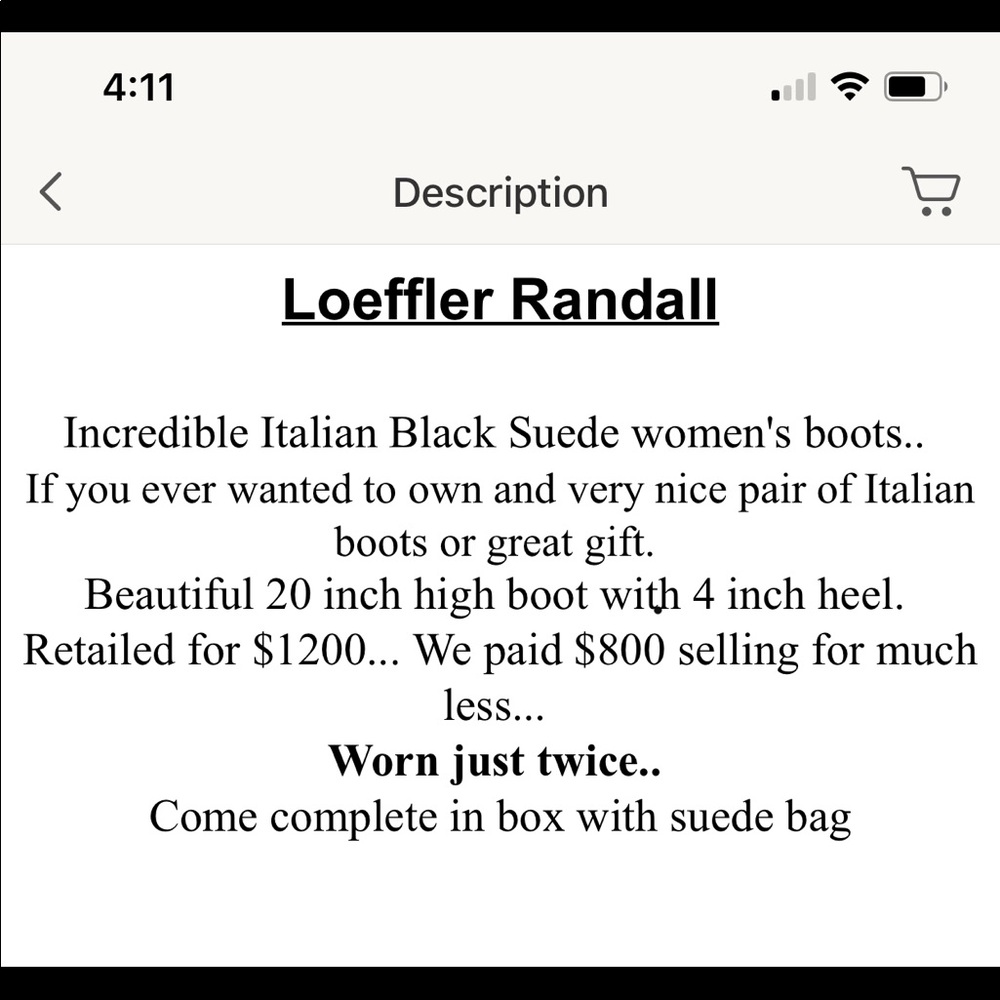 Loflier and Randall, Italian Suede ladies boots 👢size 9 - Picture 5 of 8